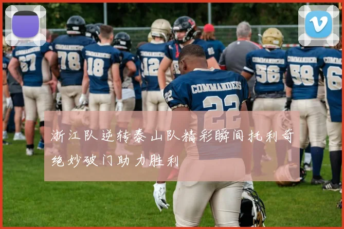 浙江队逆转泰山队精彩瞬间托利奇绝妙破门助力胜利
